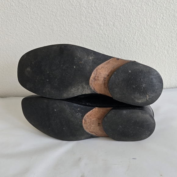 CYDWOQ Iota Black Crackled Leather Lace Up Boots Size 38 or US 8 - Picture 11 of 16